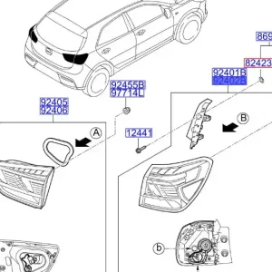 Lampa tylna zewnętrzna prawa rio / stonic 20162020 KIA - wyprzedaż Hit sprzedaży