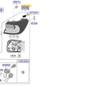 Lampa zespolona zewnętrzna tylna lewa KIA CEED / XCEED / PROCEED 2020-2025 Niska cena
