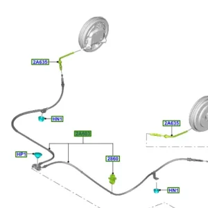 Zniżka Linka hamulca ręcznego Ford Fiesta 2008 2019