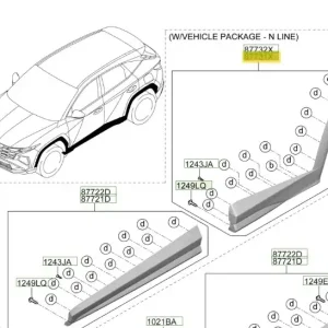 Listwa boczna lewy tył Hyundai Tucson Oferta limitowana