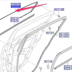 Oferta Listwa chromowa drzwi lewy tył 15-18 KIA