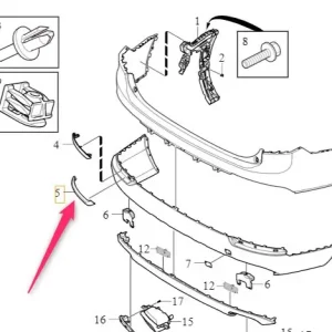 Listwa chromowa lewa zderzak tylnego Volvo Dostępne od ręki