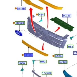 Listwa chromowa przednia rangertke 2011 Nowość