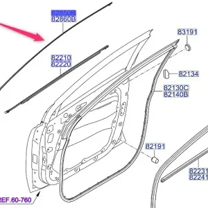 Listwa chromowa ramki drzwi lh przód sportage KIA - wyprzedaż Tylko dziś