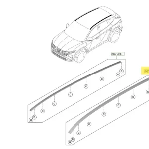Szybka wysyłka Listwa dachu lewa strona Hyundai Tucson - wyprzedaż