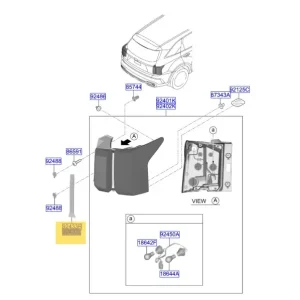 Listwa dekoracyjna lampy tylnej KIA Sorento (2020-2023) - wyprzedaż Darmowy zwrot