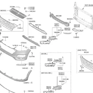 Listwa dokładka dolna zderzaka przedniego tucson iii 20152020 Nowy