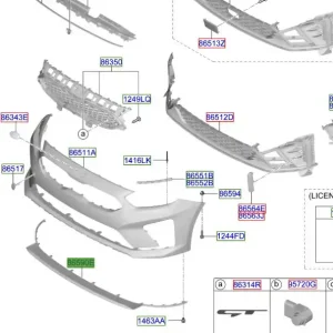 Kup teraz Listwa dolna dokładka zderzaka przedniego KIA CEED 20-25