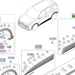 Nie przegap Listwa dolna drzwi lewy tył Kia Sportage Hybrid 21-25