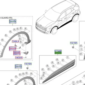 Listwa dolna drzwi prawy przód Kia Sportage 2025 Kup online