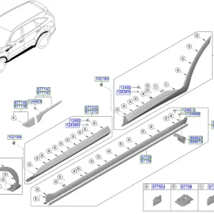 Listwa dolna drzwi prawy tył Kia Sorento Hybrid 20-23 Kup teraz