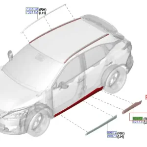 Listwa dolna drzwi tylnych prawych Dodaj do koszyka
