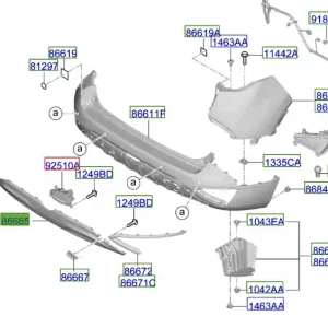 Tani Listwa dolna spoiler zderzaka tylnego Kia Sportage Hybrid 21-25