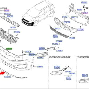 Do wyczerpania zapasów Listwa dolna zderzaka przedniego 2015 2018