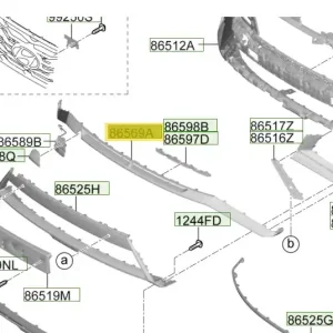 Listwa dolna zderzaka przedniego Hyundai Tucson Dostępne od ręki