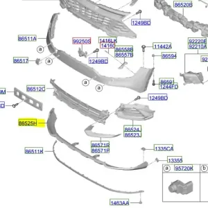 Listwa dolna zderzaka przedniego Kia Sportage Hybrid 21-25 Tylko dziś