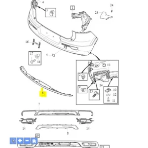 Szybka dostawa Listwa dolna zderzaka tylnego XC40 EX40 Volvo
