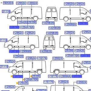 Cena promocyjna Listwa drzwi lewy przód transit 0614 FORD - wyprzedaż
