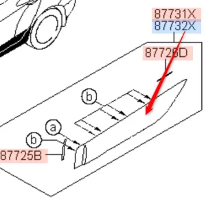 Listwa drzwi prawych tylnych Ekspresowa dostawa