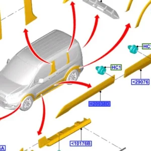 Listwa drzwi przednich lewych connect 2013FORD Wyprzedaż