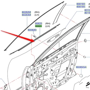 Wyjątkowa oferta Listwa drzwi przednich lewych NISSAN