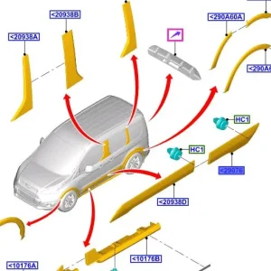 Popularny Listwa drzwi tylna lewa connect 2013FORD