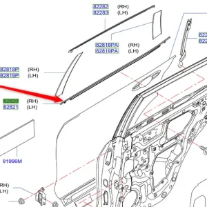 Listwa drzwi tylnych lewych NISSAN Sprawdź teraz