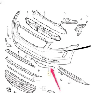Sprawdź teraz Listwa lewa zderzaka przedniego XC60 Volvo