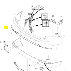 Listwa lewa zderzaka tylnego Volvo XC90 2020 Wybór klientów