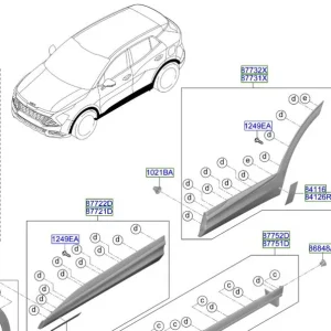 Listwa łukowa błotnika lewy tył Kia Sportage Hybrid 21-25 Najlepsza cena