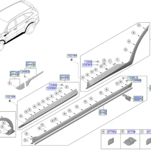 Szybka dostawa Listwa łukowa błotnika prawy tył Kia Sorento Hybrid 20-23