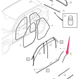 Listwa łukowa nadkola prawy tył Volvo Wysoka jakość