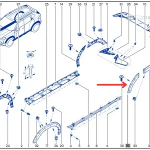 Listwa nadkola / nakładka błotnika lewy tył cz. przednia DACIA DUSTER III Obniżka ceny