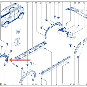 Listwa nadkola / nakładka błotnika prawy przód DACIA DUSTER III Cena promocyjna