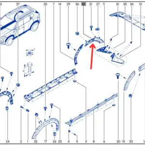 Listwa nadkola / nakładka błotnika prawy tył cz. tylna DACIA DUSTER III Do wyczerpania zapasów