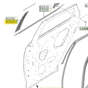 Niska cena Listwa drzwi tylnych prawa strona Hyundai Tucson