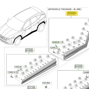 Oferta Listwa drzwi tylnych prawa strona Hyundai Tucson (2022-)