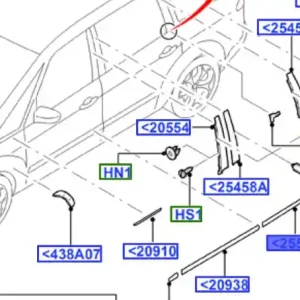 Listwa drzwi tylnych prawych smax galaxy 20062015 FORD Promocja