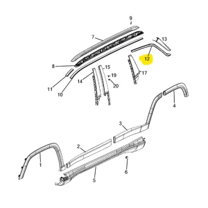 Niska cena Listwa górna błotnika LH tył Jeep Compass - wyprzedaż
