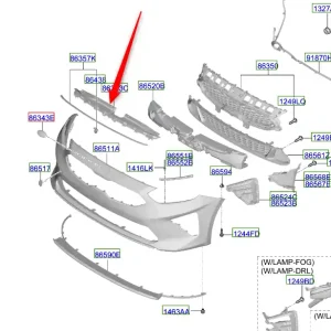 Listwa górna osłona chłodnicy ceed 2020KIA Niska cena