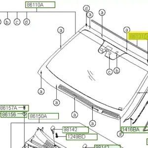Sprawdź teraz Listwa górna szyby czołowej Hyundai Santa Fe (2016) OE