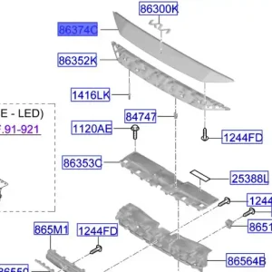 Listwa górna zderzaka Kia Picanto 2024 Oferta czasowa