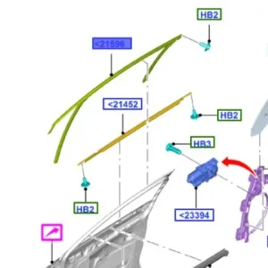 Listwa guma szyby drzwi prawy przód 20142022 Niska cena