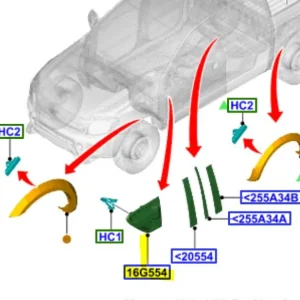 Listwa lewa błotnika przedniego ranger tke 2011 Zniżka