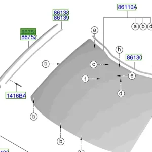 Listwa lewa szyby czołowej Kia Sportage Hybrid 21-25 Hit sprzedaży