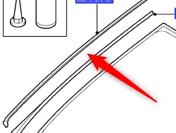 Oferta czasowa Listwa lewa szyby przedniej FORD