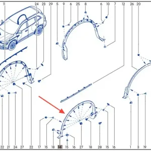 Listwa nakładka błotnika lewy przód RENAULT KOLEOS II 2 ASO OE Zniżka