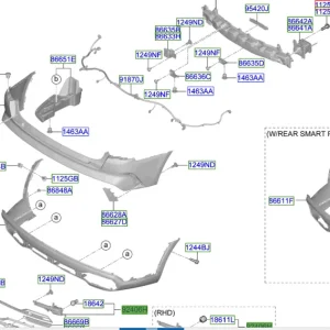 Listwa nakładka dolna zderzaka tylnego Kia Sorento Hybrid 20-23 Oferta