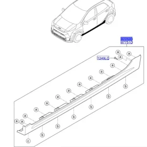 Listwa nakładka progowa prawa Kia Picanto 2024 Bezpieczne zakupy