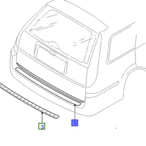 Listwa ochronna krawędzi zderzaka tylnego mondeo MK3 kombi FORD - wyprzedaż Darmowy zwrot